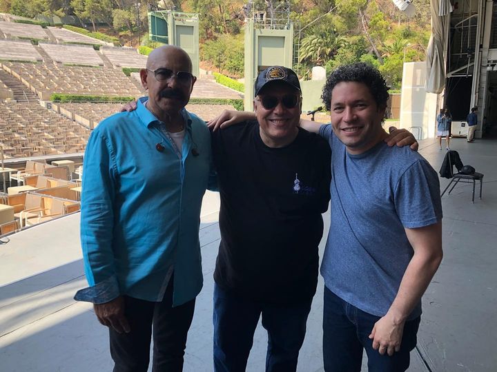after the rehearsal with the Los Angeles Philharmonic with Gustavo Dudamel and Oscar D'Leon