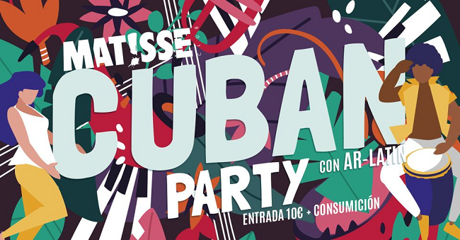 arte colorido de Cuban Party en Matisse Club