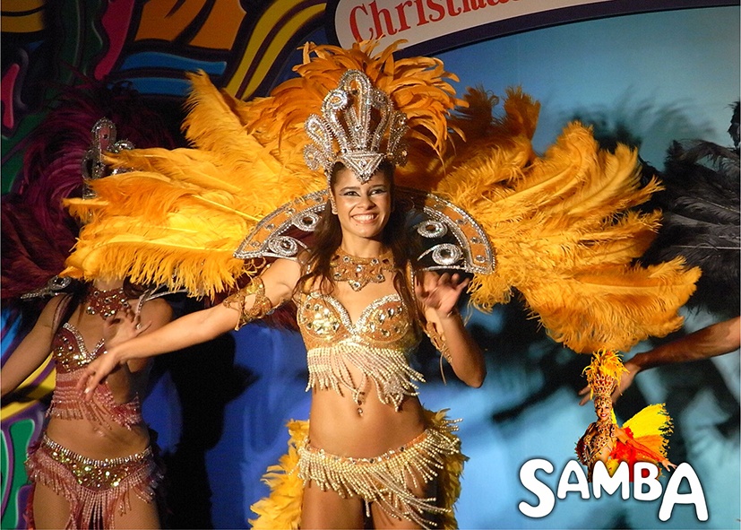 Bailarinas de samba en el carnaval