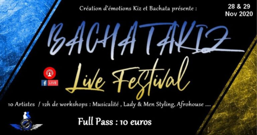 Logo del Bachatakiz Live Festival con mucha información