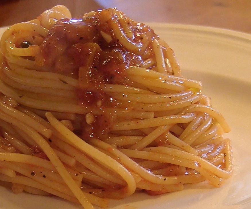 Espaguetis a la Pommarola, la salsa de tomate
