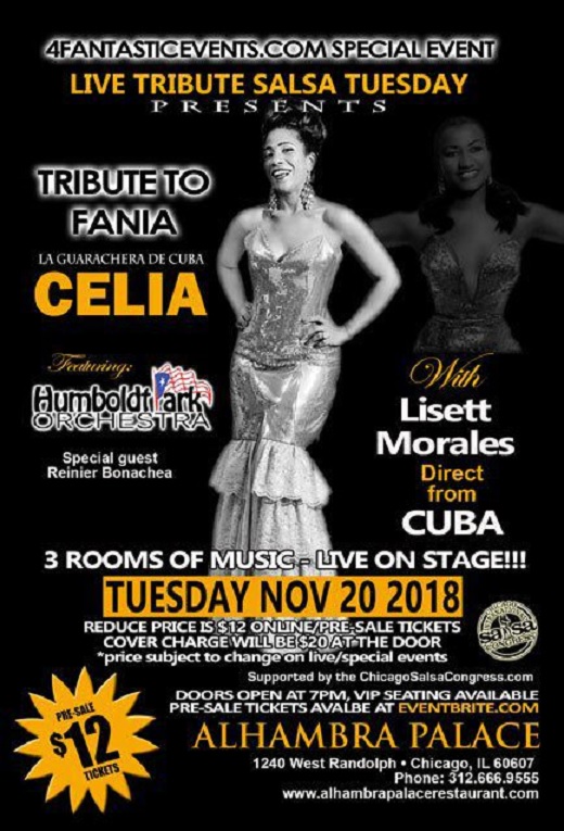 Lisett Morales “La Mulata del Sabor” llega a Chicago con su Tributo especial a Fania y Celia Cruz en el Palacio de la Alhambra el 20 de noviembre