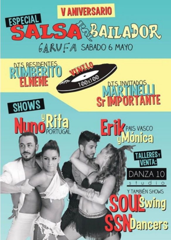 Salsa Pal Bailador - Aniversario - DJs y talleres que se presentaran