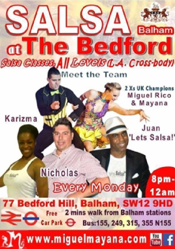 Salsa Bachata Classes en Londres flyers - Miguel & Mayana