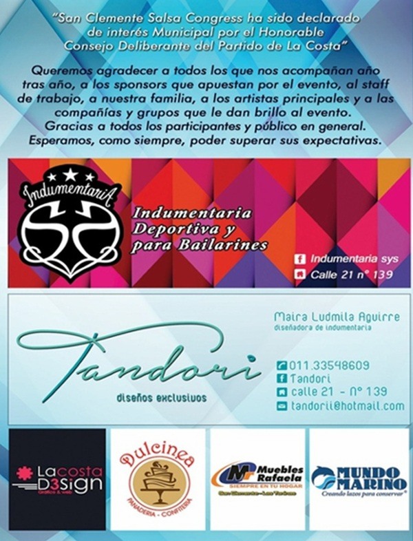 San Clemente 3rd Salsa Congress 2016 Flyers 2