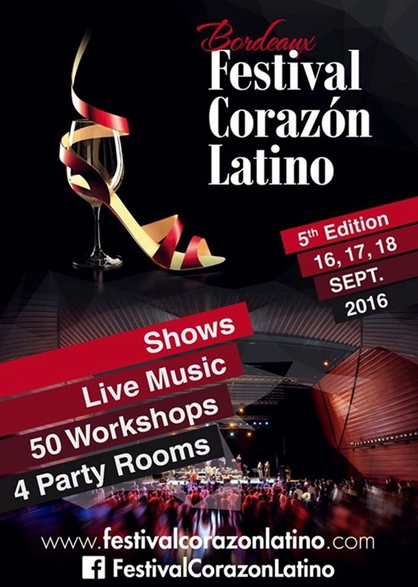 Festival Corazón Latino Burdeos 2016 - Flyers