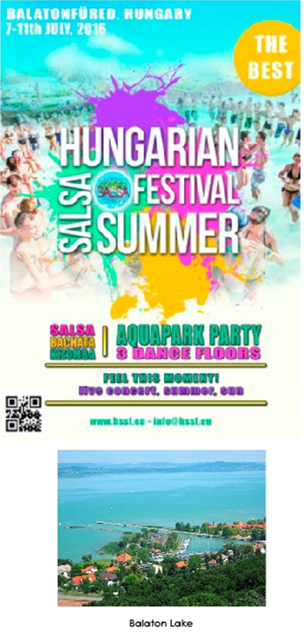 Hungarian Summer Salsa Festival (Festival de Salsa de Verano en Hungría) – Del 7 al 11 de julio